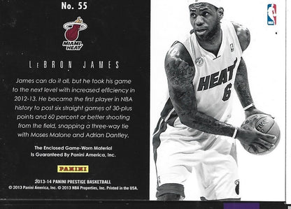 Lebron James Prestige Bonus Shots Game Used