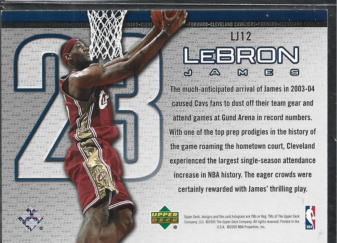 Lebron James Upper Deck Rookie of the Year