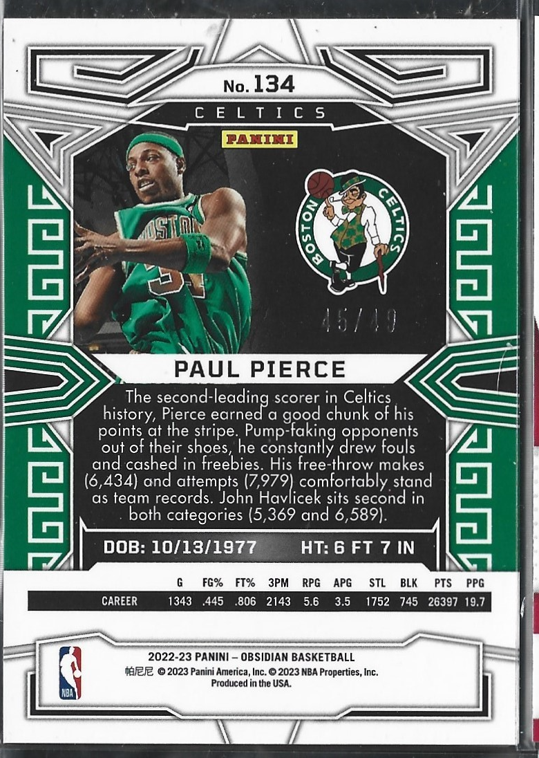 Paul Pierce Obsidian Purple Flood /49