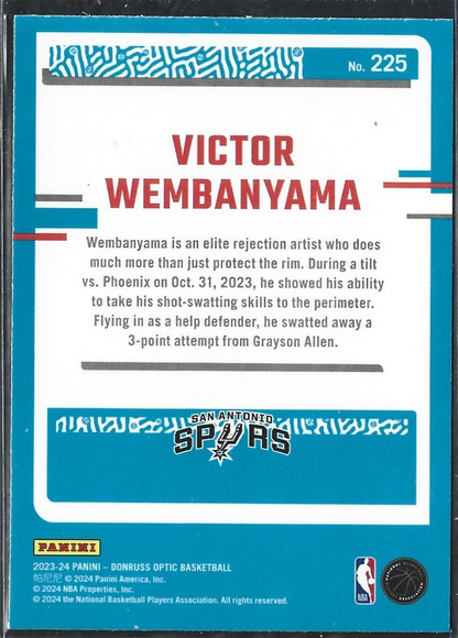 Victor Wembanyama Optic Rated Rookie