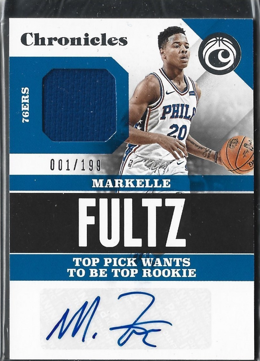 Markelle Fultz Chronicles RC Game Used Auto /199