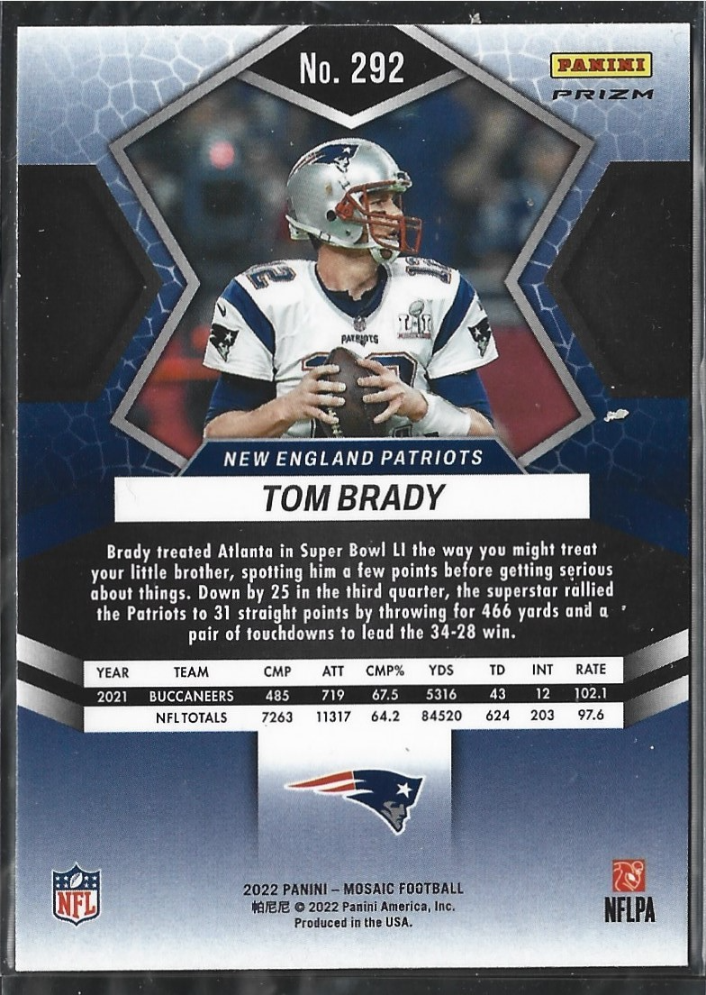 Tom Brady Mosaic Green