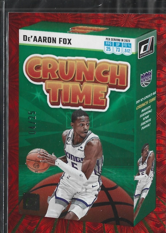De'Aaron Fox Crunch Time Red Fireworks /25