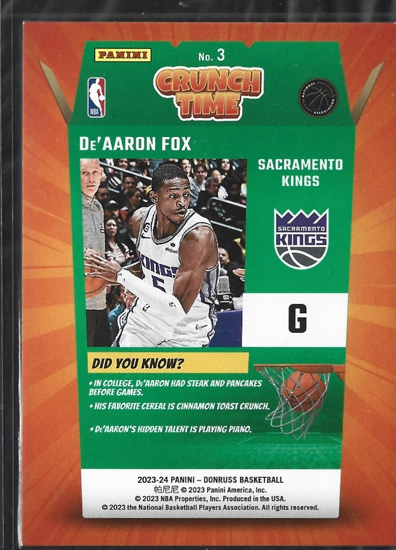 De'Aaron Fox Crunch Time Red Fireworks /25