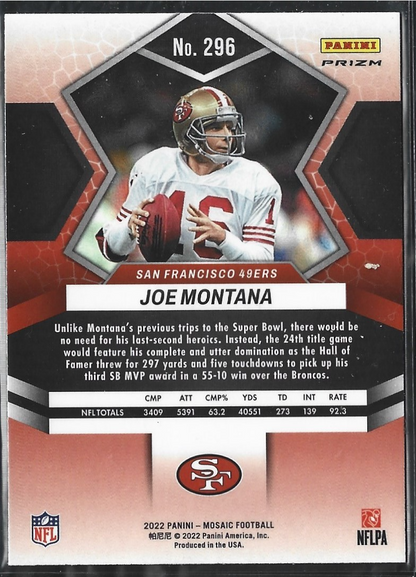 Joe Montana Super Bowl Mosaic