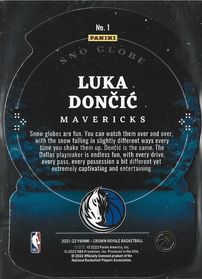 Luka Doncic Sno Globe Purple Explosion Diecut /25