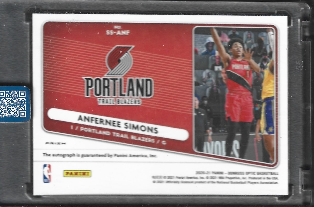 Anfernee Simons Signature Series Purple Auto