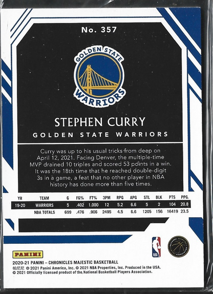 Stephen Curry Majestic Red /149