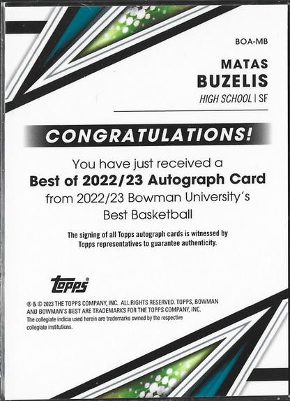 Matas Buzelis Bowman Auto