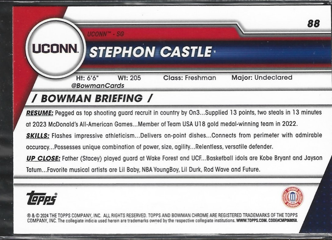 Stephon Castle 1st Bowman