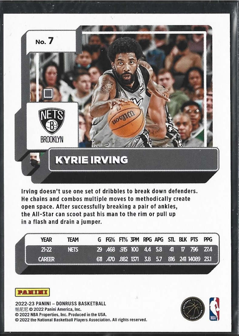 Kyrie Irving Donruss Purple Press Proof /199