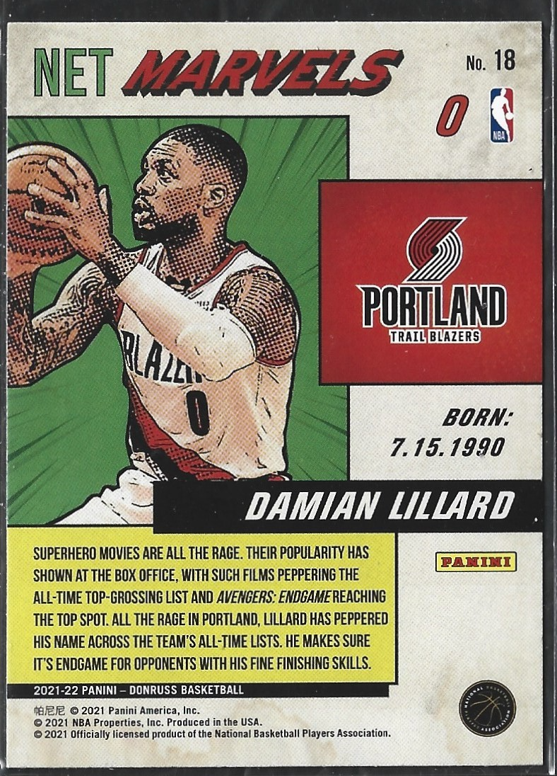 Damian Lillard Net Marvels Press Proof