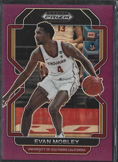 Evan Mobley Prizm Draft Picks Purple /75