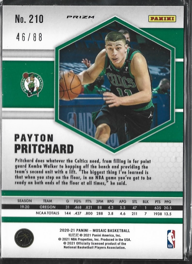 Payton Pritchard Mosaic Fusion Red Yellow /88