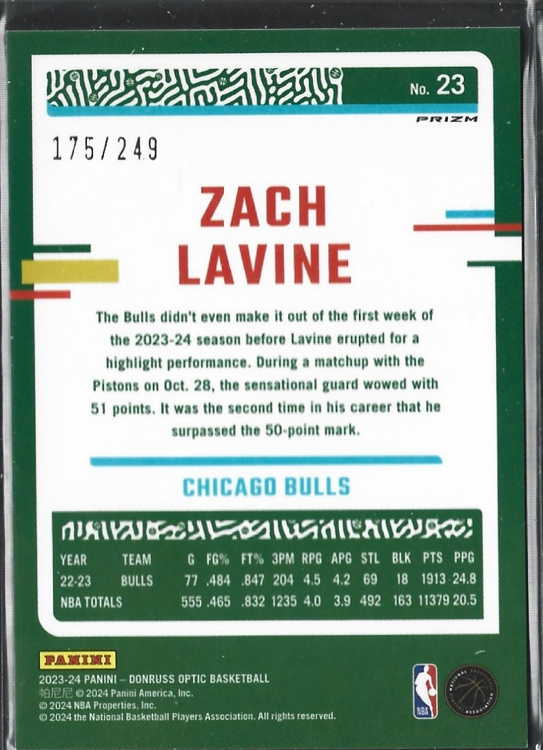 Zach Lavine Optic Seismic Blue /249