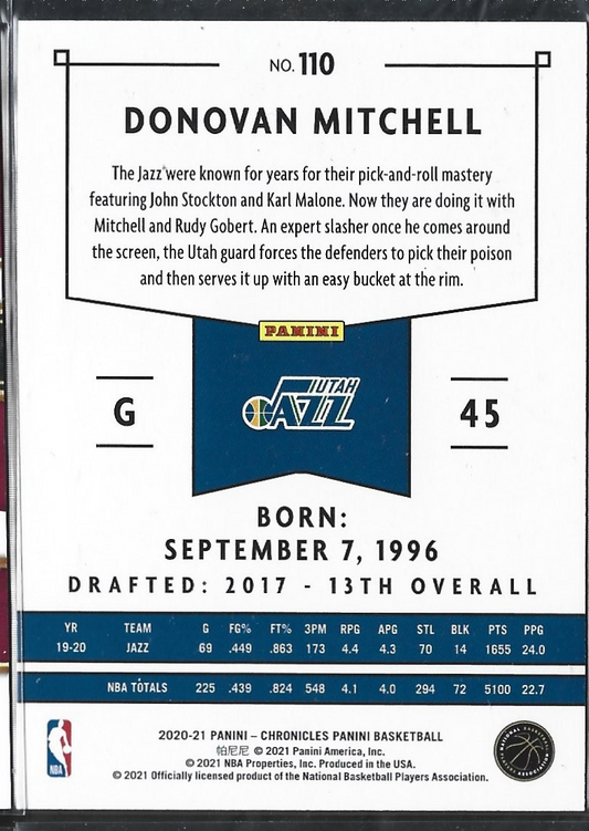 Donovan Mitchell Chronicles Panini Blue /99