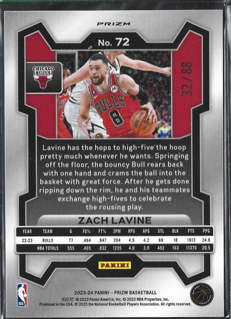 Zach Lavine Prizm Red Scope /88