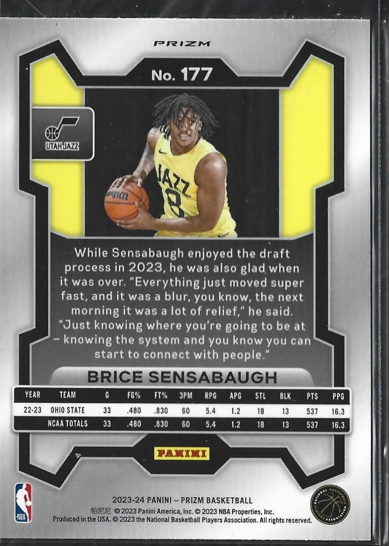 Brice Sensabaugh Prizm Pink Cracked Ice