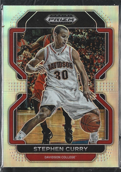 Stephen Curry Prizm Davidson Silver