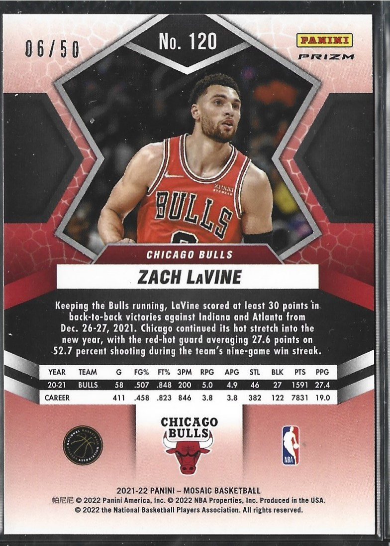 Zach Lavine Mosaic Purple Disco /50