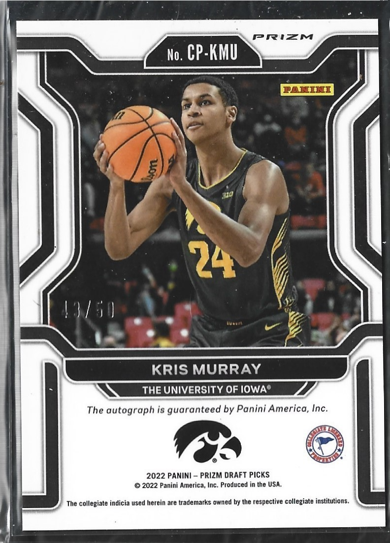 Kriss Murray Penmanship Auto Fastbreak Purple /50