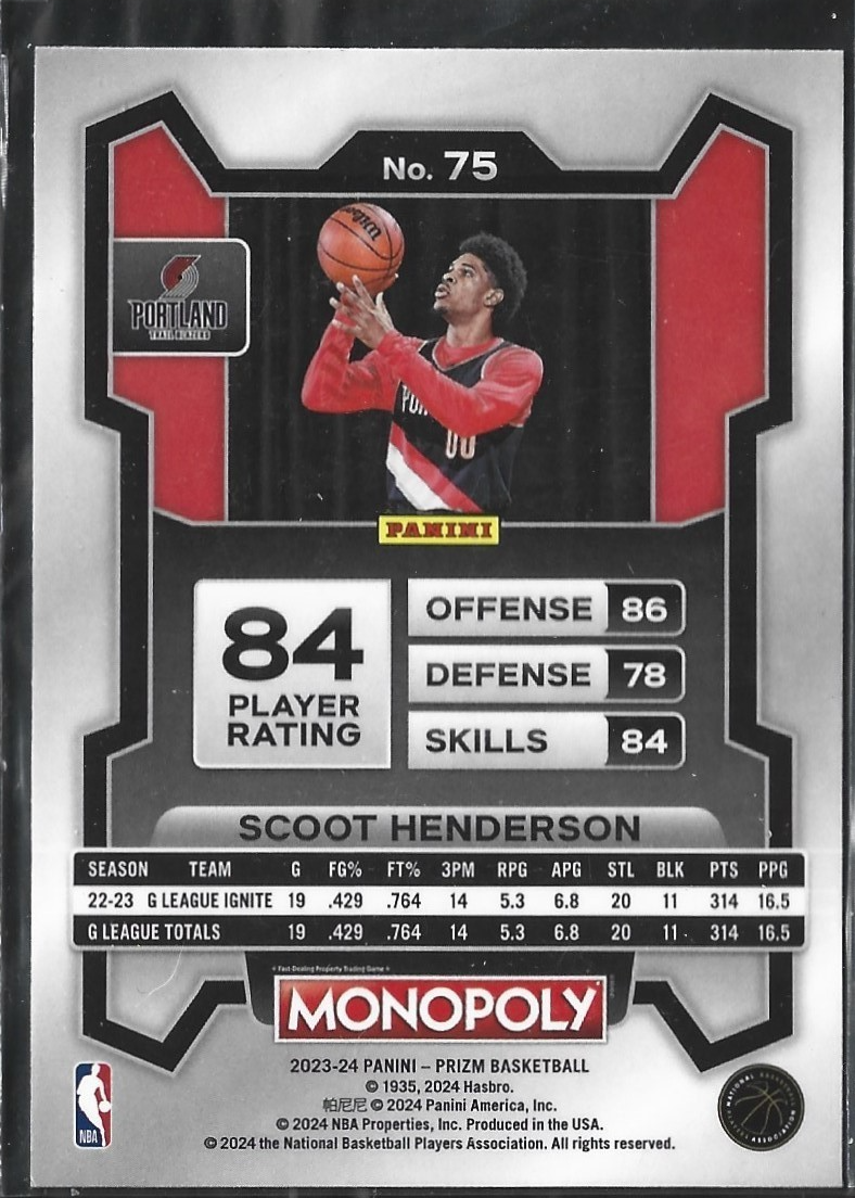 Scoot Henderson Monopoly RC