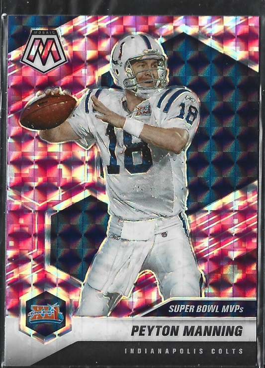 Peyton Manning Super Bowl MVPs Mosaic Pink