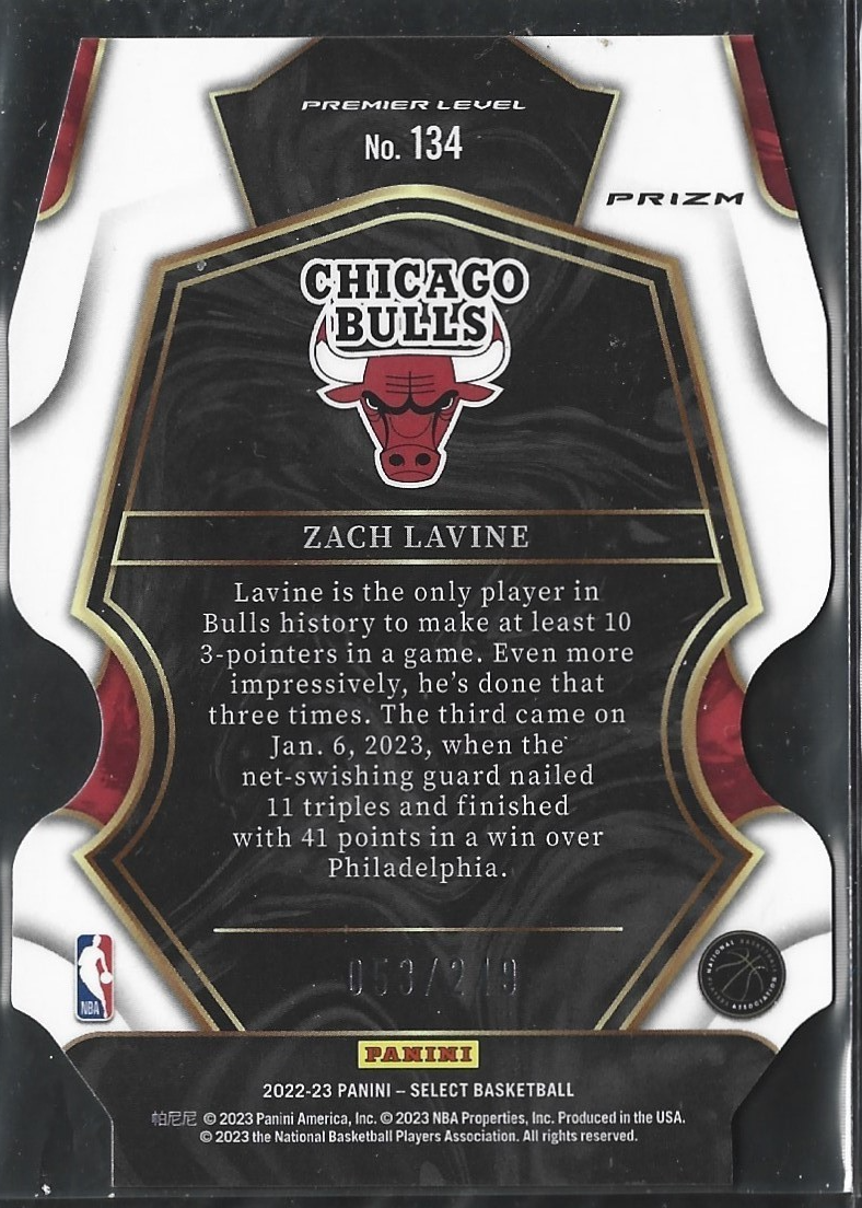 Zach Lavine Premier Diecut Blue /249