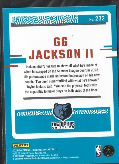 GG Jackson II Donruss Green Laser