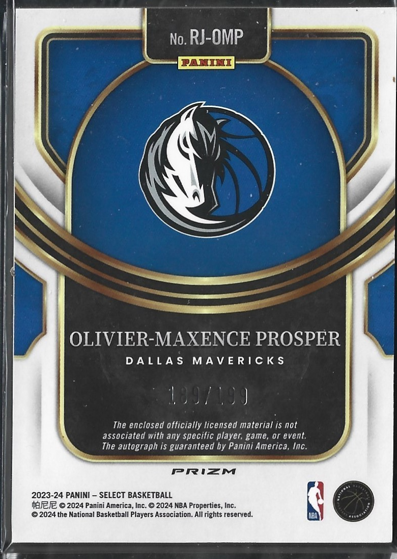 Olivier-Maxence Prosper Select Jersey Auto /199