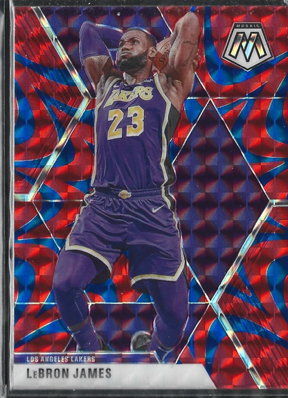 Lebron James Mosaic Red Blue Reactive