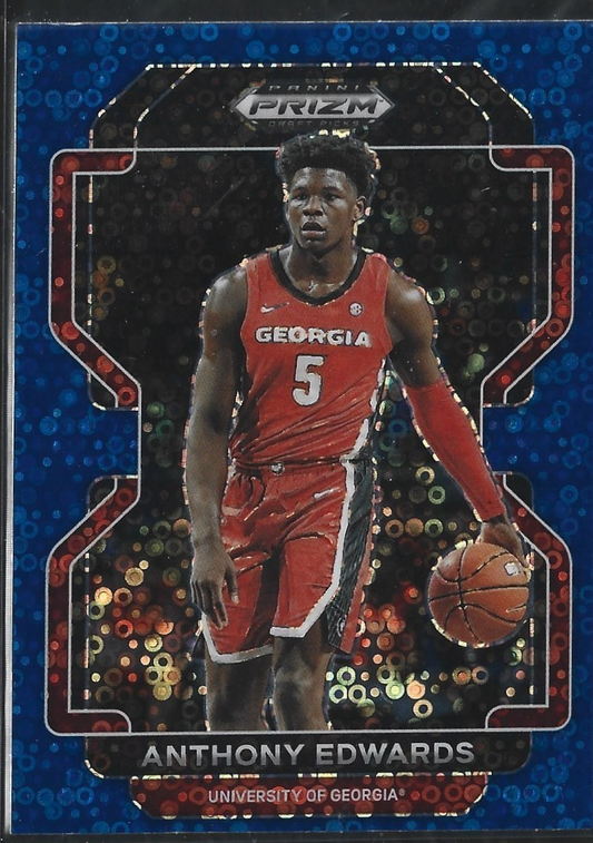 Anthony Edwards Prizm Draft Picks Blue Disco