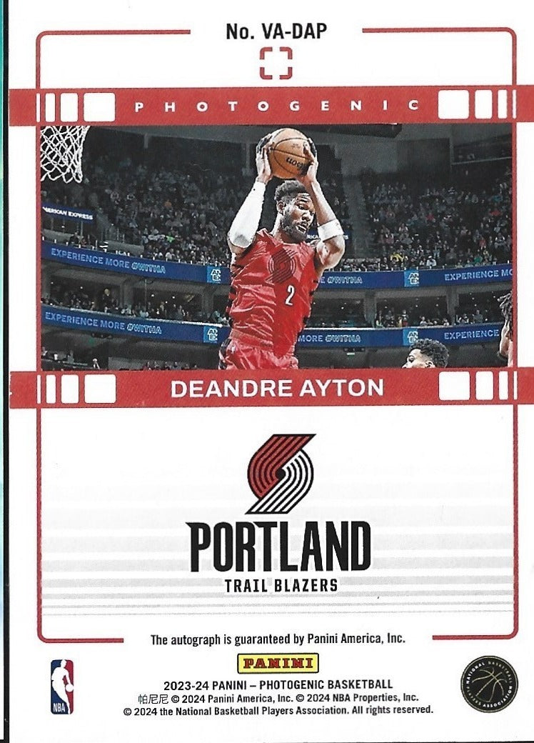 DeAndre Ayton Photogenic Cracked Ice Auto /75