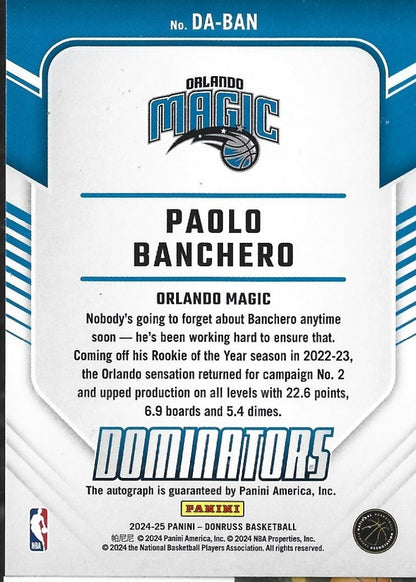Paolo Banchero Donruss Dominators /99