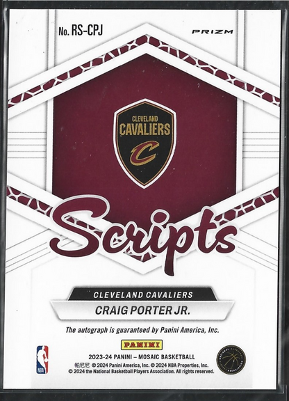 Craig Porter Jr. Rookie Scripts