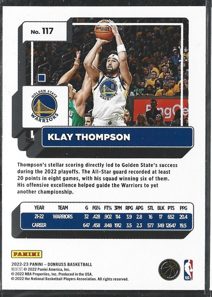 Klay Thompson Donruss 2022-23