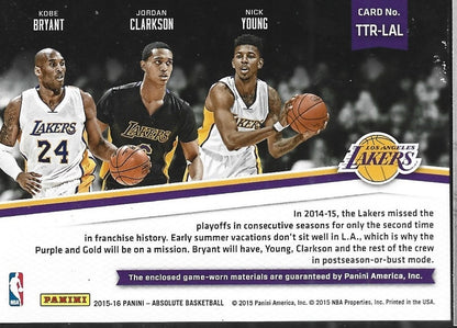 Los Angels Lakers Absolute Team Trios Game Used /99