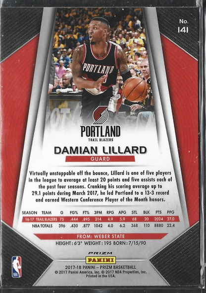 Damian Lillard Prizm Red Blue