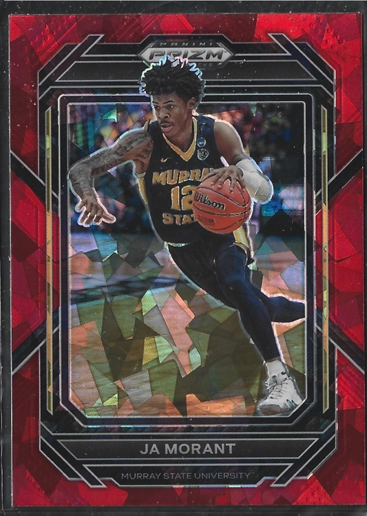 Ja Morant Prizm Draft Picks Red Cracked Ice