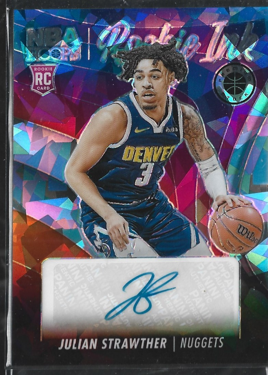 Julian Strawther Rookie Ink Cracked Ice Auto