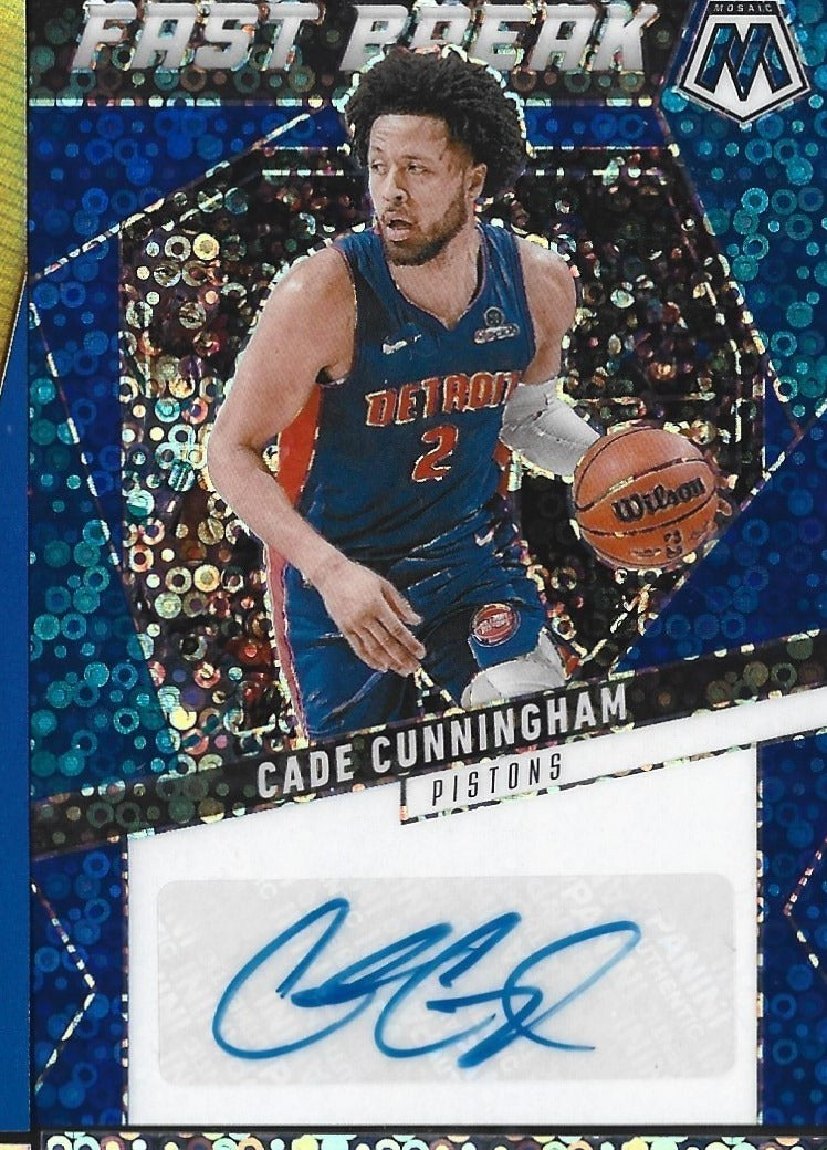 Cade Cunningham Mosaic Blue Fast Break Auto /25