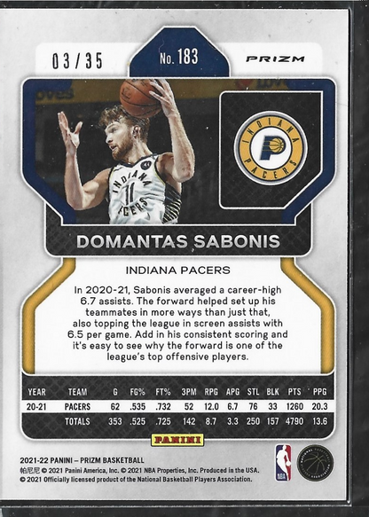 Domantas Sabonis Prizm Purple Pulsar /35