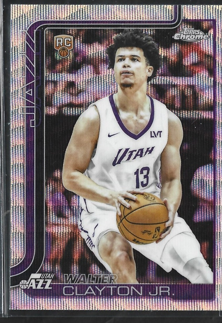 Walter Clayton Jr. Topps Chrome Silverwave Refractor