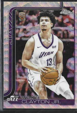 Walter Clayton Jr. Topps Chrome Silverwave Refractor