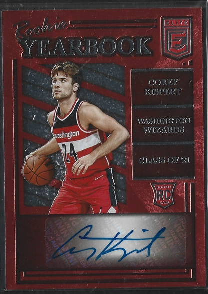 Corey Kispert Rookie Yearbook Auto