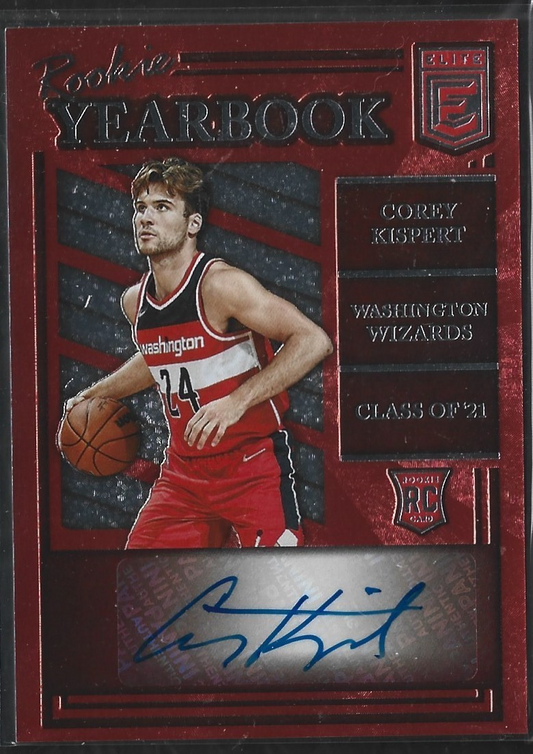 Corey Kispert Rookie Yearbook Auto