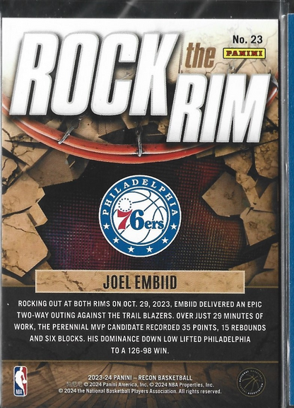 Joel Embiid Rock The Rim