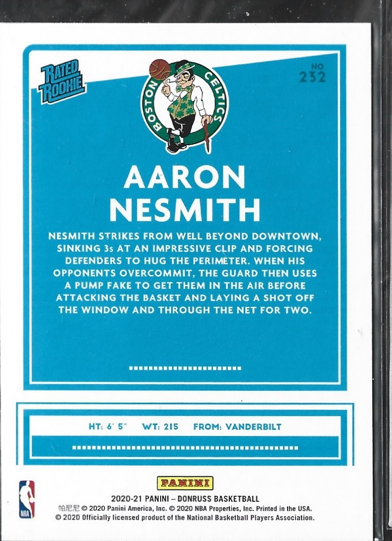 Aaron Nesmith Donruss Infinite