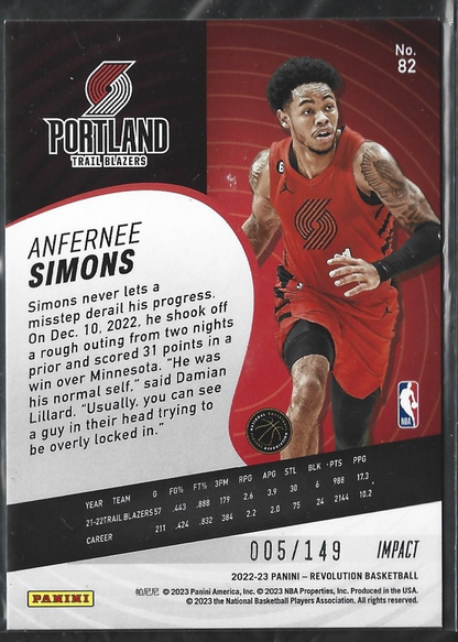 Anfernee Simons Revolution Impact /149