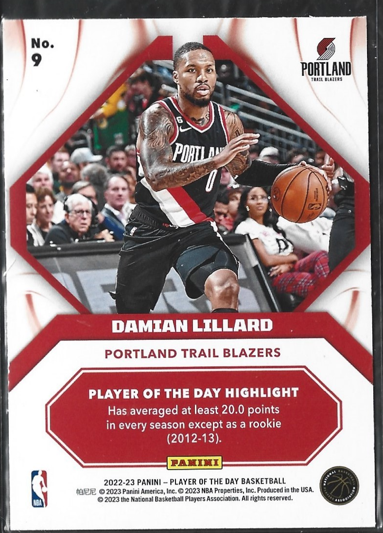 Damian Lillard Player of the Day /199